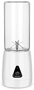 RFGHJ Portable Juicer Electric USB Rechargeable Smoothie Blender 6 Blades Mini Vegetable Fruit Juice Cup Mixer Juicing Bottle 380ML,White