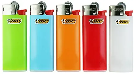 Bic Mini 5 Pack Assorted Colors Lighter