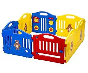 Panel Safety Play Center Yard Playpen Home Indoor Outdoor Pen 8 Baby Kids New