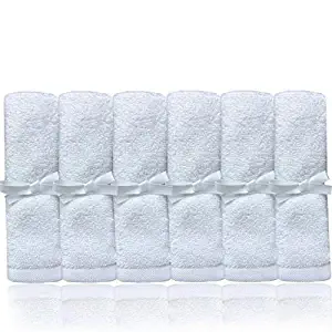 Organic Baby Washcloths - Ultra Soft Bamboo Wash Clothes for Face - Perfect for Sensitive Skin and All Ages (Infant, Kids, Adults) - Super Absorbent and Dye Free - Girl and Boy