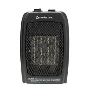 Comfort Zone CZ442 1500 Watt Ceramic Electric Portable Heater, Black