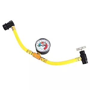 Cheefull R134A Recharge Hose, R134A Car Refrigerant Recharge Hose 1/2" Can Tap Air Conditioning Pressure Gauge