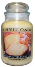 CC Home Furnishings A Cheerful Giver Almond Butter Pound Cake Scented 2-Wick Glass Jar Candle - 24 oz.
