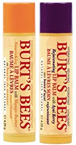 Burt's Bees Lip Balm Four Pack Assorted (Beeswax, Pomegranate, Acai Berry, Mango Butter)