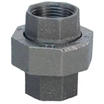 Anvil 8700163200, Malleable Iron Pipe Fitting, Union, 2" NPT Female, Black Finish