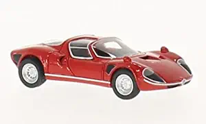 Alfa Romeo Tipo 33 Stradale, dark red, 1967, Model Car, Ready-made, BoS-Models 1:87