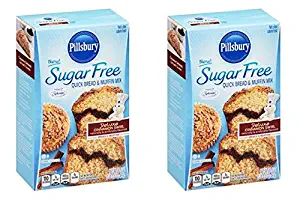 Pillsbury New! Sugar Free Deluxe Cinnamon Swirl Quick Bread & Muffin Mix 0g Sugar 1g Sat Fat - 16.4 Oz (Pack of 2)