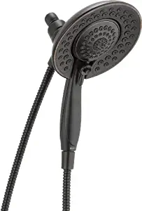 Delta Faucet 5-Spray In2ition 2-in-1 Dual Hand Held Shower Head with Hose, Venetian Bronze 58045-RB