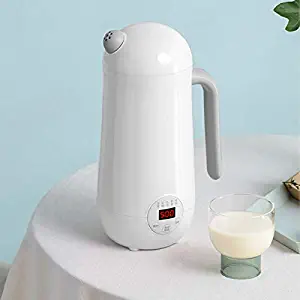 220V Mini Soymilk Machine Portable Soy Milk Rice Paste Maker Electric Juicer Blender Food Grinding Heating Processor 350ml,White,EU