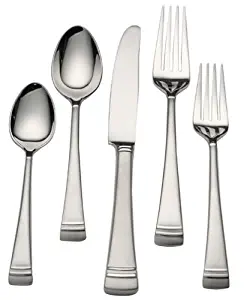 Lenox 828373 Federal Platinum Frosted 20 Piece Flatware Set