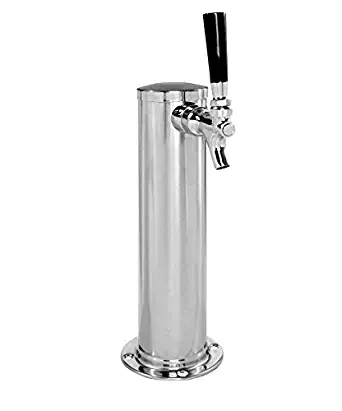 Taprite D4740KSS Polished Stainless Steel 2-1/2" Diameter Single Faucet Beer Tower