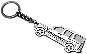 Keychain With Ring For Land Rover Discovery 3 Steel Key Pendant Chain Automobile Gift Car Design Accessories Laser Cut Home Key