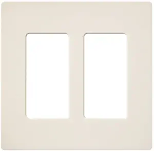 Lutron Claro 2 Gang Decorator Wallplate, SC-2-ES, Eggshell