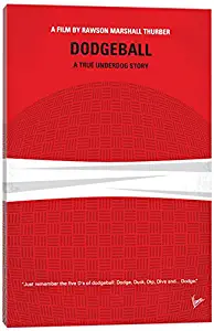 iCanvasART Dodgeball Minimal Movie Poster Canvas Print, 18