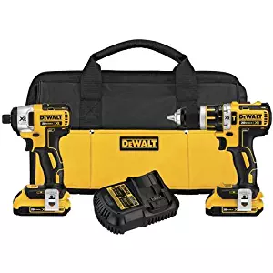 DEWALT DCK286D2 20V MAX XR Lithium-Ion Brushless Compact Hammerdrill and Impact Driver Combo Kit