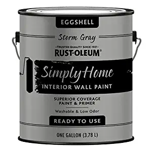 Rust-Oleum 332143 Simply Home Eggshell Storm Gray Interior Wall Paint Gallon