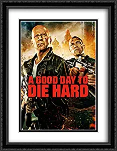 A Good Day to Die Hard 28x36 Double Matted Large Black Ornate Framed Movie Poster Art Print