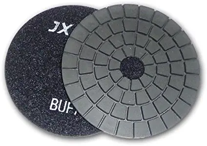 4" 100mm Black Buff Pad 6 Pieces Granite Polishing & Glazing/ Final Buffing Pads marble it fits metabo secco hardin dewalt DAMO wet polisher concrete sander