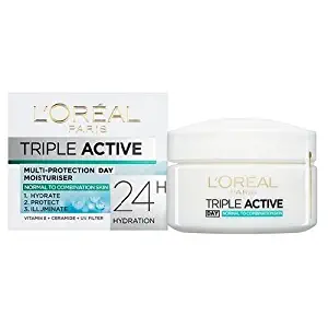L'Oréal Paris Dermo-Expertise Triple Active Day Multi-Protection Moisturiser - Normal & Combination Skin (50ml)
