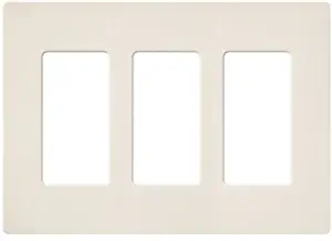 Lutron SC-3-ES Claro Three-gang Wallplate Eggshell