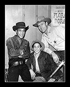 8 x 10 All Wood Framed Photo Chuck Connors Sammy Davis Jr.- The Rifleman