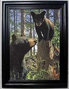 Those Flipping Pictures Mother and CUB 3D Framed Wall Art-Lenticular Technology Causes The Artwork to Have Depth and Move-Hologram Style Images-Holographic Optical Illusions