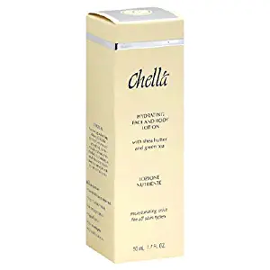Chella Hydrating Face and Body Lotion with Shea Butter and Green Tea for All Skin Types, 1.7-Ounce Bottle