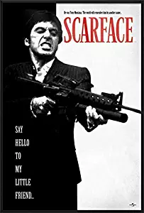 Scarface - Framed Movie Poster / Print (Tony Montana - Say Hello To My Little Friend) (Size: 24" x 36") (By POSTER STOP ONLINE)