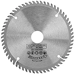 60-tooth carbide circular saw blade cutting blade for steel, aluminum, wood, plastic (silver) (6