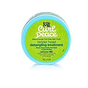 Just for Me Curl Peace Tender Head Detangling Treatment - Rinses Away Knots, Pre-Wash, Post-Styling, Contains No Parabens, Sulfates, Mineral Oil, Petrolatum, or Animal Testing, 12 oz