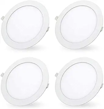 LED Recessed Lighting Retrofit, 7-inch 18 Watt 4500K Neutral White Ultra-Thin LED Ceiling Can Light Downlight Easy Installation-4 Pack