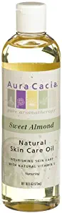 Aura Cacia Natural Skin Care Oil, Sweet Almond, 16-Ounces (Pack of 2)