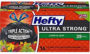 Hefty Ultra Strong Lawn & Leaf Large Trash Bags - 39 Gallon, 16 Count