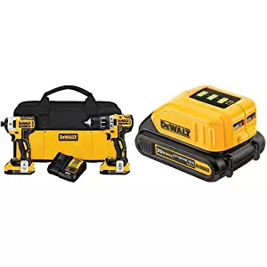 DEWALT DCK283D2 MAX XR Lithium Ion Brushless Compact Drill/Driver & Impact Driver Combo Kit, 20V with USB Power Source