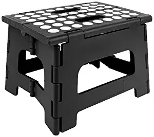 Kikkerland Rhino II Step Stool, Black