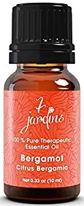 7 Jardins Essential Oil 100% Pure Therapeutic, Bergamot, Citrus Bergamia, 0.33 Ounce