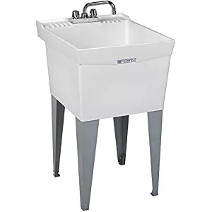 E.L. MUSTEE 19CF 20x24 Combo Laun Tub, White