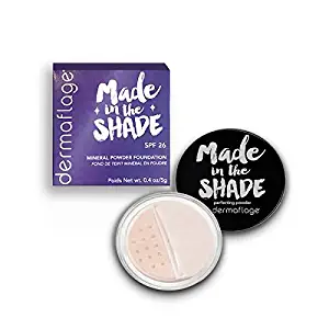 Mineral Powder Foundation for Sensitive Skin, Powder Sunscreen with SPF 26, All Natural Ingredients, Anti-oxidant protection, Made in the Shade by Dermaflage, 0.4 oz