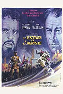 The Agony and the Ecstasy Movie Poster (27 x 40 Inches - 69cm x 102cm) (1965) -(Charlton Heston)(Rex Harrison)(Harry Andrews)(Diane Cilento)(Alberto Lupo)(Adolfo Celi)