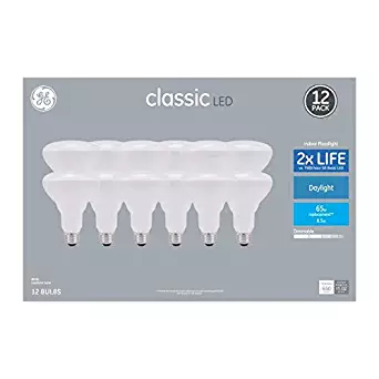 GE Classic 12-Pack 65 W Equivalent Dimmable Daylight R30 LED Light Fixture Light Bulbs