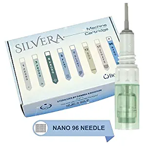 BIOTOUCH SILVERA Permanent Makeup Cosmetic Tattoo 96 PRONG NANO Sterilized DISPOSABLE Needle Cartridges Ombre Feathering Hair Stroke Technique Eyebrow Shading Microblading Supplies Micropigmentation