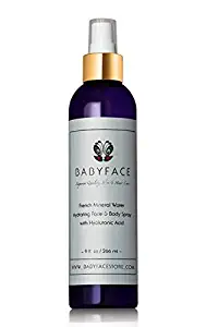 BABYFACE Hydrating Dewey Hyaluronic Acid, Matrixyl 3000, Mineral Water Mist - Face, Body, Dry Skin, Sets Make-Up, 8.6oz