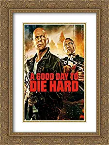 A Good Day to Die Hard 20x24 Double Matted Gold Ornate Framed Movie Poster Art Print