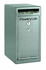 SentrySafe Depository Safe, Medium Dual Key Lock Money Safe with Drop Slot, 0.38 Cubic Feet, UC-039K