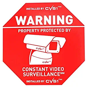 6 Security Camera Static Cling Decals Static Cling Decals Go on Inside of Window, Wont Damage Glass! Plus 6 Outdoor Stickers Too