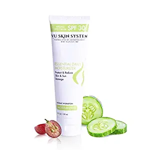 VU Skin System Essential Daily Moisturizer with SPF 30 – Doctor Formulated Facial Moisturizer with Cucumber and Grape Seed Extracts Hydrates and Protects Skin (3 oz)