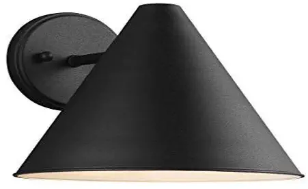 Sea Gull Lighting 8538501-12 Crittenden One Light Outdoor Wall Lantern, Black (Renewed)