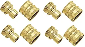 GREEN THUMB 09QCGT BRASS HOSE QUICK CONNECT CONNECTOR SETS - QUANTITY 4