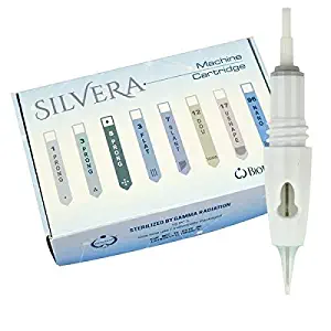 BIOTOUCH SILVERA Permanent Makeup Cosmetic Tattoo 5 PRONG Sterilized DISPOSABLE Needle Cartridges Ombre Feathering Hair Stroke Technique Eyebrow Shading Microblading Supplies Micropigmentation
