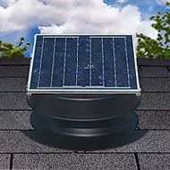 Solar Attic Fan 36-watt - Black - with 25-year Warranty - Florida Rated by Natural Light